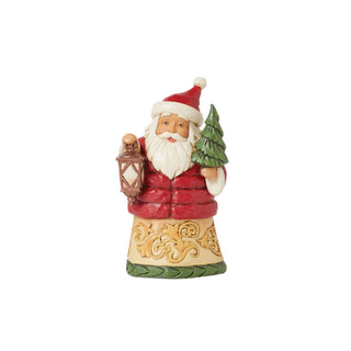 Jim Shore Heartwood Creek: Santa In Puffy Coat Mini Figurine sparkle-castle