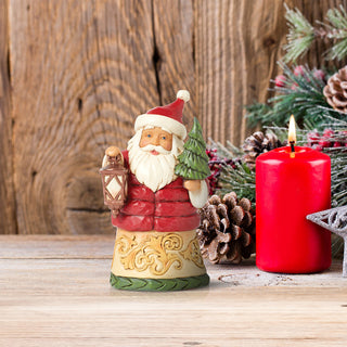 Jim Shore Heartwood Creek: Santa In Puffy Coat Mini Figurine sparkle-castle