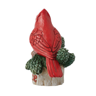 Jim Shore Heartwood Creek: Pint Sized Cardinal On Pine Figurine sparkle-castle