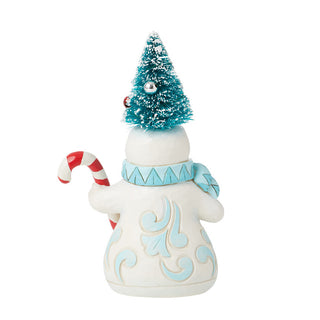 Jim Shore Heartwood Creek: Pint Sized Snowman With Sisal Tree Hat Figurine sparkle-castle