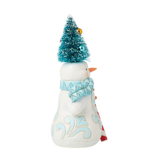 Jim Shore Heartwood Creek: Pint Sized Snowman With Sisal Tree Hat Figurine sparkle-castle