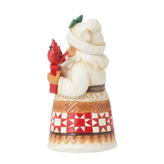 Jim Shore Heartwood Creek: Pint Sized Santa Holding Joy Sign Figurine sparkle-castle
