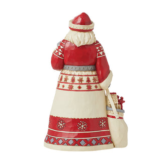 Jim Shore Heartwood Creek: Nordic Noel Santa With Toy Bag Figurine sparkle-castle