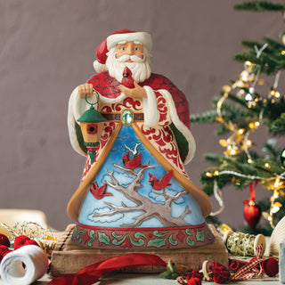 Jim Shore Heartwood Creek: 2nd Annual Collector's Edition Santa With Cardinal Scene Figurine - SIGNED sparkle-castle