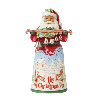Jim Shore Heartwood Creek: 18th Annual Caroling Santa Figurine sparkle-castle