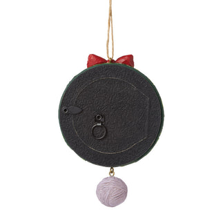 Jim Shore Heartwood Creek: Cat Wreath Frame Hanging Ornament sparkle-castle
