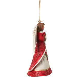 Jim Shore Heartwood Creek: Christmas Angel In Red Dress Hanging Ornament sparkle-castle