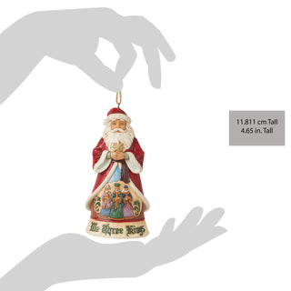 Jim Shore Heartwood Creek: Christmas Song We 3 Kings Santa Hanging Ornament sparkle-castle