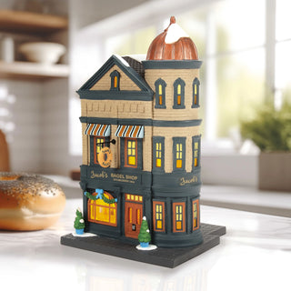Department 56 Christmas In The City Village: Jacob's Bagel Shop sparkle-castle