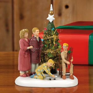 Department 56 A Christmas Story Village Accessory: The Family Opens Their Gifts sparkle-castle