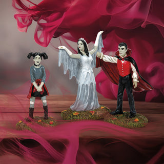 Department 56 Snow Village Halloween Accessory: Ghouls & Goblins II, Set of 3 sparkle-castle