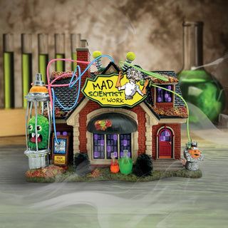 Department 56 Snow Village Halloween: Mad Scientist's Place sparkle-castle