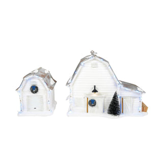 Department 56 Original Snow Village: Graceland Stables, Set of 2 sparkle-castle