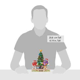 Jim Shore M&M'S: Red and Purple M&M's With Christmas Tree Figurine sparkle-castle