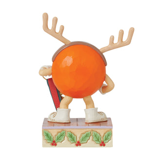 Jim Shore M&M'S: Orange M&M With Strand of Bells Figurine - SIGNED sparkle-castle