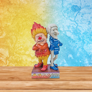 Jim Shore The Year Without A Santa Claus: Heat Miser & Snow Miser Back-To-Back Figurine sparkle-castle