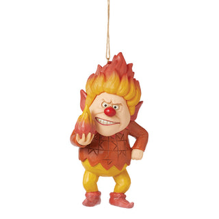 Jim Shore The Year Without A Santa Claus: Heat Miser Holding Fire Hanging Ornament sparkle-castle