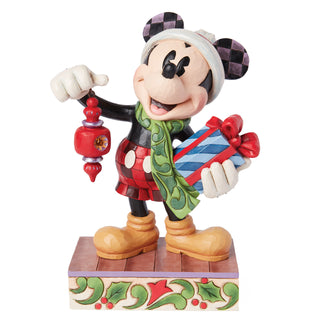 Jim Shore Disney Traditions: Holiday Kickoff Limited Edition Santa Mickey Figurine sparkle-castle