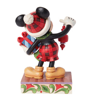 Jim Shore Disney Traditions: Holiday Kickoff Limited Edition Santa Mickey Figurine sparkle-castle