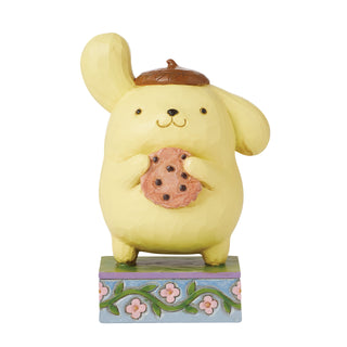 Jim Shore Sanrio: Pompompurin With Cookie Figurine sparkle-castle
