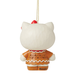 Jim Shore Sanrio: Gingerbread Hello Kitty Hanging Ornament sparkle-castle