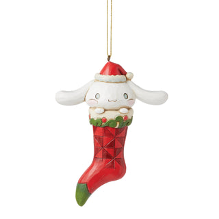 Jim Shore Sanrio: Cinnamoroll Inside Stocking Hanging Ornament sparkle-castle