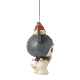 Jim Shore Sanrio: Kuromi In Santa Hat Hanging Ornament sparkle-castle