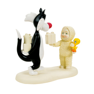 Snowbabies Guest Collection: A Pwesent for a Putty Tat Figurine sparkle-castle