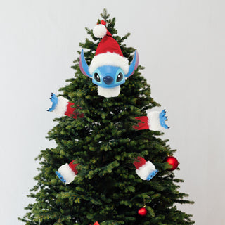 Department 56 Possible Dreams Disney: Santa Stitch Tree Topper sparkle-castle