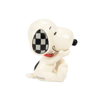 Jim Shore Peanuts: Snoopy Laughing Mini Figurine sparkle-castle