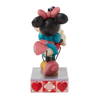 Jim Shore Disney Traditions: Minnie Kissing Mickey Figurine sparkle-castle