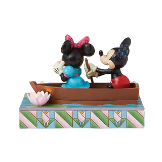 Jim Shore Disney Traditions: Mickey & Minnie In Love Rowboat Figurine sparkle-castle