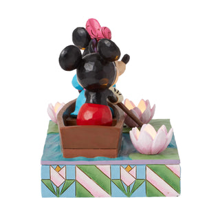 Jim Shore Disney Traditions: Mickey & Minnie In Love Rowboat Figurine sparkle-castle