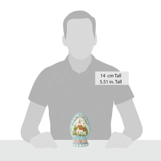 Jim Shore Heartwood Creek: Easter Egg with Church Scene Figurine sparkle-castle