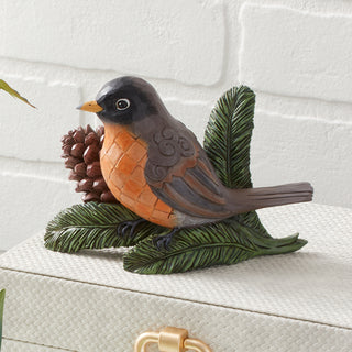 Jim Shore Heartwood Creek: Brown Robin Figurine sparkle-castle