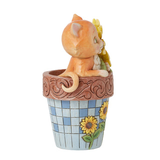 Jim Shore Heartwood Creek: Cat In Flowerpot Figurine sparkle-castle