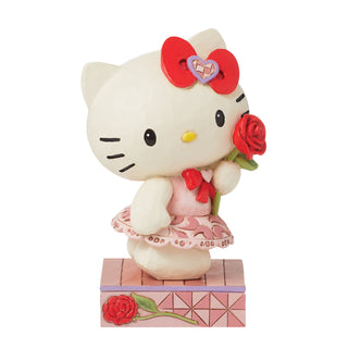 Jim Shore Sanrio: Hello Kitty With Rose Personality Pose Figurine sparkle-castle