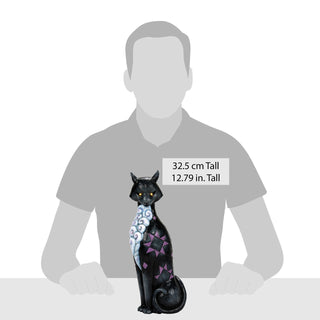 Jim Shore Heartwood Creek: Vintage Cat with LED Glow Eyes Figurine sparkle-castle