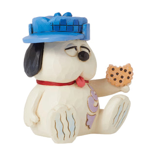 Jim Shore Peanuts: Olaf Eating Cookie Miniature Figurine sparkle-castle