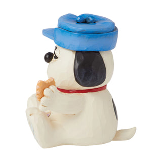 Jim Shore Peanuts: Olaf Eating Cookie Miniature Figurine sparkle-castle