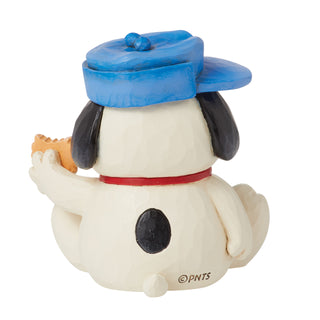 Jim Shore Peanuts: Olaf Eating Cookie Miniature Figurine sparkle-castle