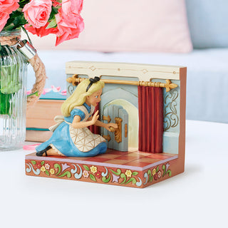 Jim Shore Disney Traditions: Alice in Wonderland LED Door Figurine sparkle-castle