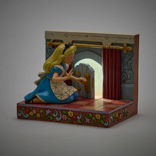 Jim Shore Disney Traditions: Alice in Wonderland LED Door Figurine sparkle-castle
