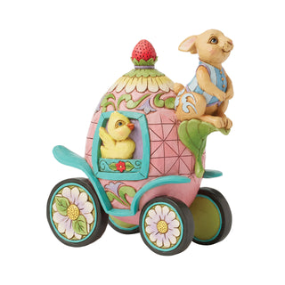 Jim Shore Heartwood Creek: 2nd Annual Bunnies On Parade Egg Carriage Figurine sparkle-castle