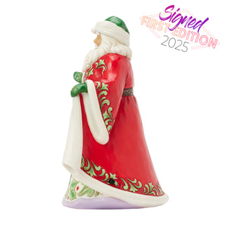 FIRST EDITION - Jim Shore Heartwood Creek: Musical Santa with Winter Scene Figurine sparkle-castle