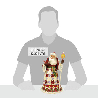 Jim Shore Heartwood Creek: Santa with Cardinal on Hand Figurine sparkle-castle