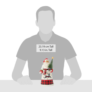 Jim Shore Heartwood Creek: Highland Glen Santa with Sisal Tree Figurine sparkle-castle