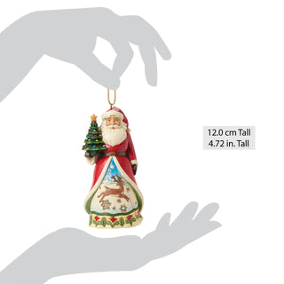 Jim Shore Heartwood Creek: Santa Vintage Christmas Hanging Ornament sparkle-castle