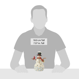 Jim Shore Heartwood Creek: Snowman With Cardinal & Twig Arms Figurine sparkle-castle