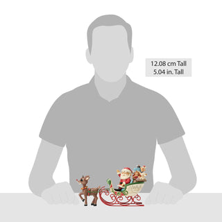 Jim Shore Rudolph Traditions: Rudolph Pulling Santa's Sleigh Figurine sparkle-castle